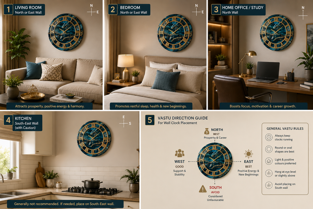 Vastu Direction for Wall Clock in Every Room: The Complete Guide