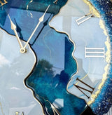 Blue Horizon Shatter Luxury Resin Wall Clock – Handmade Designer Wall Clock for Living Room - Image 3