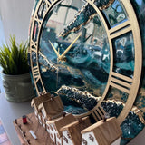 Vastu Approved Resin Wall Clock for Growth & Prosperity | Luxury Handmade Wall Decor - Image 3
