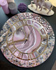 Pink Allure Resin & Glass Wall Clock - Elegant Handmade Designer Clock for Modern Homes