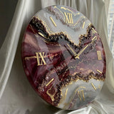 Rosé Stone Harmony – Handcrafted Resin Wall Clock - Image 2