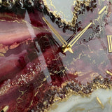 Rosé Stone Harmony – Handcrafted Resin Wall Clock - Image 3