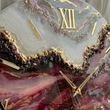 Rosé Stone Harmony – Handcrafted Resin Wall Clock - Image 4