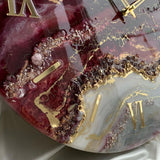 Rosé Stone Harmony – Handcrafted Resin Wall Clock - Image 5