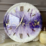 Imperial Purple Mist Resin Wall Clock – Luxury Handmade Decorative Timepiece for Modern Homes - Image 2