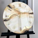 Soft Sandstone Luxe – Handcrafted Resin Wall Clock - Image 4