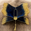 Luxury Midnight Blue & Gold Resin Rehal – Handmade Quran Stand & Islamic Home Décor