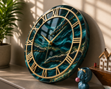 Vastu Approved Resin Wall Clock for Growth & Prosperity | Luxury Handmade Wall Decor - Image 3