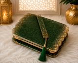 Luxury Emerald Green & Gold Islamic Resin Rehal – Handmade Quran Stand & Spiritual Home Décor - Image 5