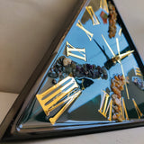 Emerald Prism Luxury Resin Wall Clock – Handcrafted Geometric Statement Timepiece - Image 3