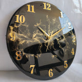 Golden Burst Noir – Artisan Black & Gold Luxury Resin Wall Clock (Festive 10% OFF + Free Shipping) - Image 3