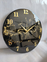 Golden Burst Noir – Artisan Black & Gold Luxury Resin Wall Clock (Festive 10% OFF + Free Shipping) - Image 4