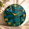 Jungle Green The luxury Resin Art Resin Wall Clock