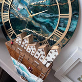 Vastu Approved Resin Wall Clock for Growth & Prosperity | Luxury Handmade Wall Decor - Image 4