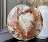 Desert Rose Majesty Luxury Resin Wall Clock – Blush Gold Roman Edition