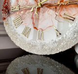 Orange Cream Frost – Premium Handmade Resin Wall Clock (Warm & Minimal) - Image 2