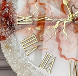 Orange Cream Frost – Premium Handmade Resin Wall Clock (Warm & Minimal) - Image 3