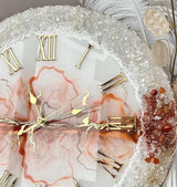 Orange Cream Frost – Premium Handmade Resin Wall Clock (Warm & Minimal) - Image 5