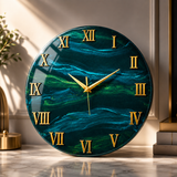 Jungle Green The luxury Resin Art Resin Wall Clock - Image 3