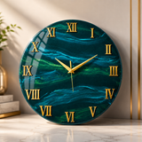 Jungle Green The luxury Resin Art Resin Wall Clock - Image 4