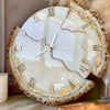 Moonmilk Resin Wall Clock - Luxury Cream Designer Silent Wall Clock for Modern Homes