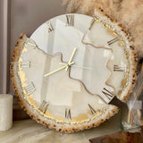 Moonmilk Resin Wall Clock - Luxury Cream Designer Silent Wall Clock for Modern Homes - Image 3