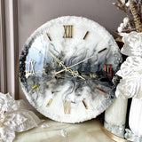 Midnight Haze – Handcrafted Resin Wall Clock - Image 1