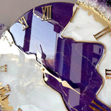Purple Orchid Resin Wall Clock – Luxury Designer Purple Wall Decor for Modern Homes - Image 4