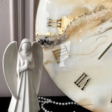 Soft Sandstone Luxe – Handcrafted Resin Wall Clock - Image 2