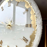 Snowbloom White Resin Wall Clock - Pure Elegance with a Luxury Touch - Image 3