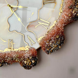 Golden Plume Resin Wall Clock – Luxury Designer Gold Wall Decor for Modern Homes - Image 2