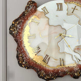 Golden Plume Resin Wall Clock – Luxury Designer Gold Wall Decor for Modern Homes - Image 3