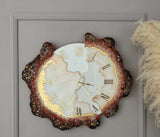Golden Plume Resin Wall Clock – Luxury Designer Gold Wall Decor for Modern Homes - Image 4