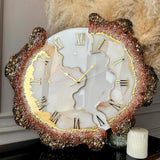 Golden Plume Resin Wall Clock – Luxury Designer Gold Wall Decor for Modern Homes - Image 5
