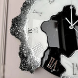 Black Silver Dusk Resin Wall Clock – Luxury Designer Black Wall Decor for Modern Homes - Image 3