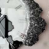 Black Silver Dusk Resin Wall Clock – Luxury Designer Black Wall Decor for Modern Homes - Image 4