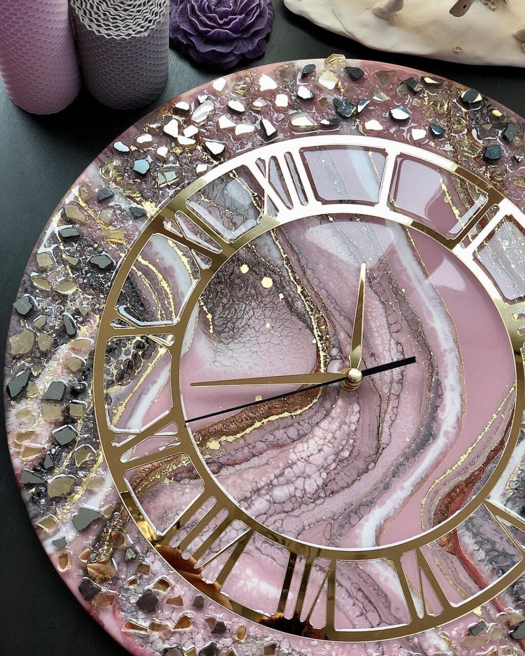 Pink Allure – The Elegant Resin & Glass Timepiece - Image 2